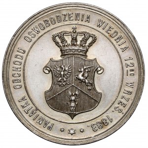 Medal SREBRO Pamiątka oswobodzenia Wiednia, Sobieski, 1883