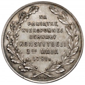Medalik SREBRO 125 rocznica Uchwalenia Konstytucji 3 Maja 1916