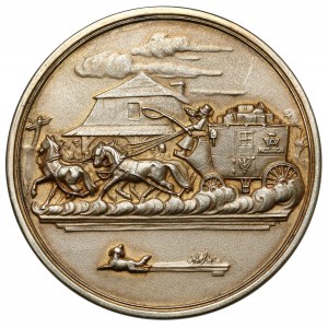 Medal SREBRO Wystawa Filatelistyczna, Warszawa 1938