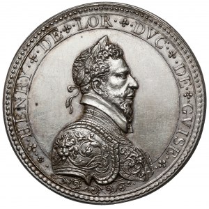 Francja, Henryk I de Guise (1550-1588) Medal bez daty (odbitka XVIII wieczna)