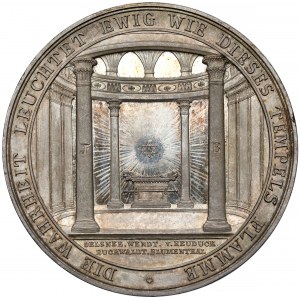 Śląsk, Wrocław, Medal SREBRO utworzenie loży masońskiej 1826