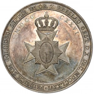 Śląsk, Wrocław, Medal SREBRO utworzenie loży masońskiej 1826