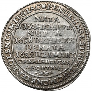 Śląsk, Jerzy III Brzeski, 1/8 talara 1659, Brzeg - b.rzadka