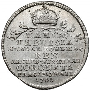 Austria, Maria Teresa, Żeton koronacji na królową Czech 1743
