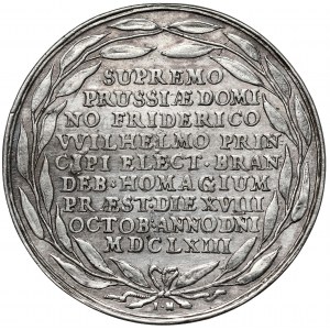 Prusy-Brandenburgia, Friedrich Wilhelm I, Medal 1663 - Hołd w Królewcu - Höhn