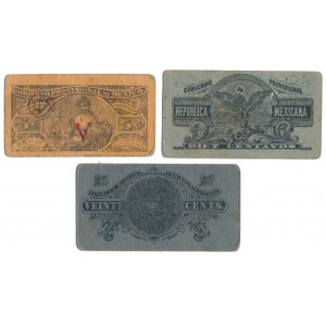 Mexico, 5, 10 & 20 Centavos ND (3pcs)