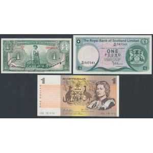 Paraguay, Scotland & Australia - set of banknotes (3pcs)
