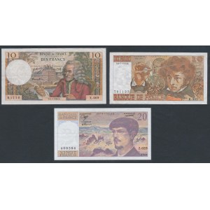 France, 2x 10 & 20 Francs 1969-1988 (3pcs)
