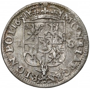 Jan II Kazimierz, Ort Wschowa 1651 MW - rzadki awers