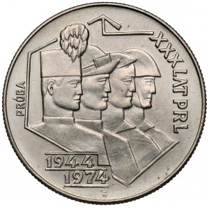 Próba MIEDZIONIKIEL 20 złotych 1974 Górnik, Hutnik... - bez znaku