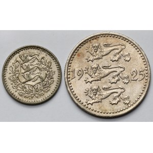 Estonia, 1 - 10 marka 1925-1926 - zestaw (2szt)