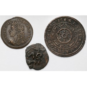 Wlk. Brytania, Niemcy i Islam (?) Monety brązowe - zestaw (3szt)