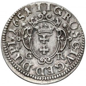 Jan II Kazimierz, Dwugrosz Gdańsk 1651 GR