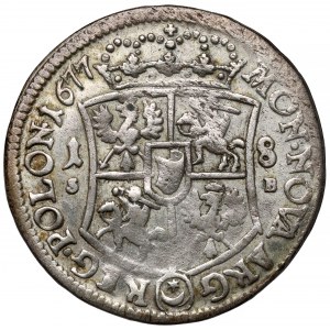 Jan III Sobieski, Ort Bydgoszcz 1677 SB - bez obwódki
