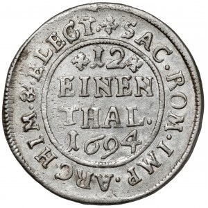 Saksonia, Johann Georg IV, 1/12 talara 1694 EPH