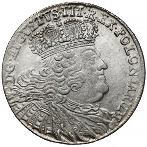 August III Sas, Ort Lipsk 1755 EC - masywne - z rozetą