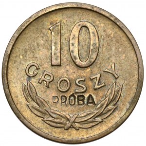 Próba MOSIĄDZ 10 groszy 1949 - PRÓBA nad wieńcem
