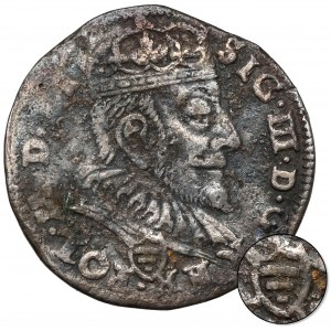 Zygmunt III Waza, Trojak Wilno 1589 - herb Korczak