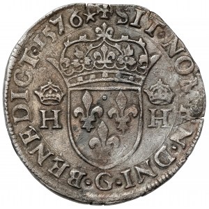 Henryk Walezy, Teston 1576-G, Poitiers