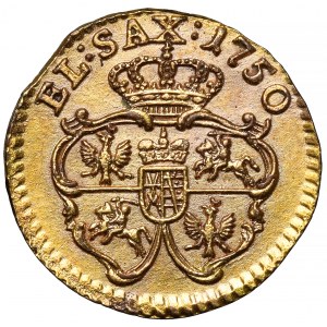 August III Sas, Szeląg Drezno 1750 - złocony