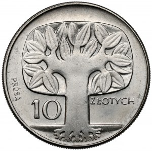Próba NIKIEL 10 złotych 1964 Drzewo