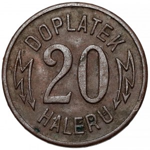 Czechosłowacja, Żeton tramwajowy - 20 halerzy