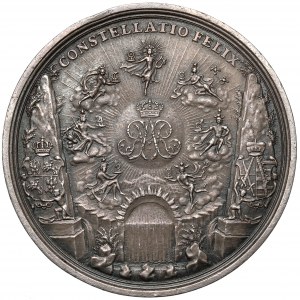 August II Mocny, stary ODLEW Medalu zaślubinowego Augusta III 1719 - Saturnalia