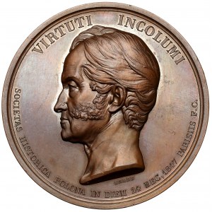Medal, Adam Jerzy Czartoryski 1847 - piękny