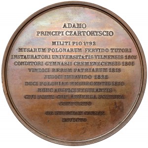 Medal, Adam Jerzy Czartoryski 1847 - piękny