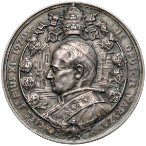 Medal SREBRO Cud nad Wisłą / papież Pius XI 1930 - B.RZADKI