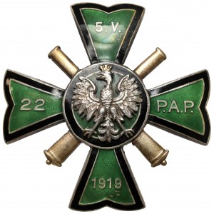 Odznaka, 22 Pułk Artylerii Polowej [112] - w SREBRZE