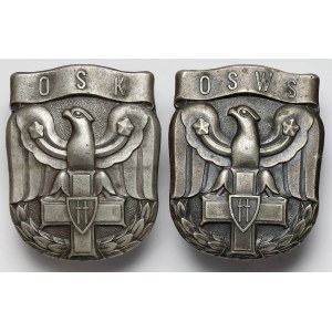 PRL, Odznaki, Oficerska Szkoła Kwatermistrzowska i Oficerska Szkoła Polityczno-Wychowawcza (2szt)