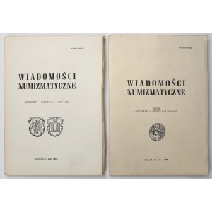 Wiadomości Numizmatyczne 1988 - rzadki rocznik - komplet (2szt)