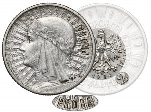 PRÓBA 2 złote 1934 Głowa Kobiety - orzeł Piłsudskiego - UNIKAT