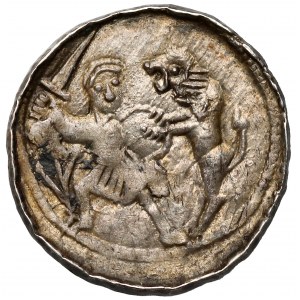 Władysław II Wygnaniec, Denar - Walka z lwem