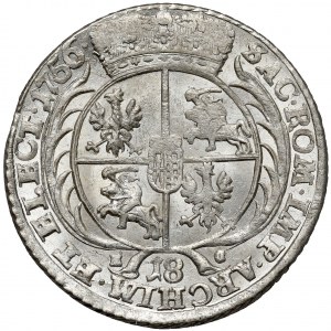 August III Sas, Ort Lipsk 1756 EC - małe popiersie