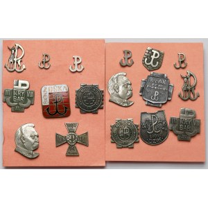 Przypinki patriotyczne - zestaw (17szt)