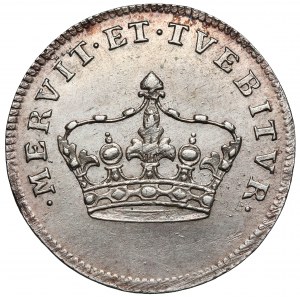 August III Sas, Żeton koronacyjny 1734 - piękny