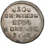 Poniatowski, 10 groszy 1792 M.V. - Monetaria Varsoviensis - ex. Karolkiewicz