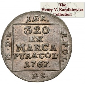 Poniatowski, Grosz srebrny 1767 FS - ex. Karolkiewicz