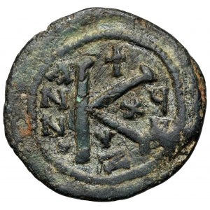Bizancjum, Justynian I (527-565 n.e.) 1/2 follisa, Kyzikos