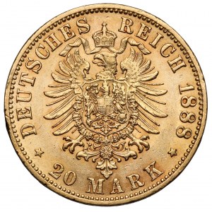 Prusy, 20 marek 1888-A, Berlin - rzadkie