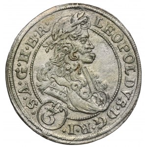 Śląsk, Leopold I, 3 krajcary 1696 CB, Brzeg