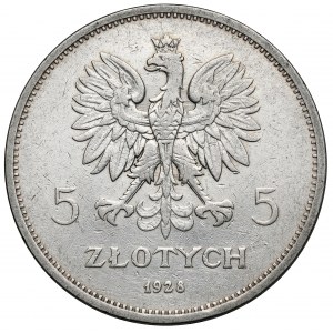 Nike 5 złotych 1928 bez znaku, Bruksela