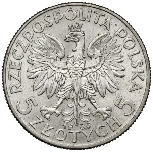 Głowa Kobiety 5 złotych 1933