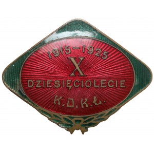 Łódź, Odznaka pamiątkowa, 10-lecie K.D.K.Ł. 1915-1925