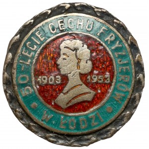 Łódź, Odznaka pamiątkowa, 50-lecie Cechu Fryzjerów 1953