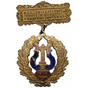 Łódź, Odznaka pamiątkowa, Chór (?) M.G.V. Philadelphie 1923