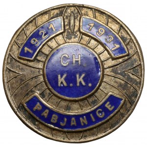 Łódź, Odznaka pamiątkowa, 10-lecie Ch.K.K. Pabianice 1921-1931