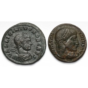 Konstantyn I i Licyniusz II, Follisy - zestaw (2szt)